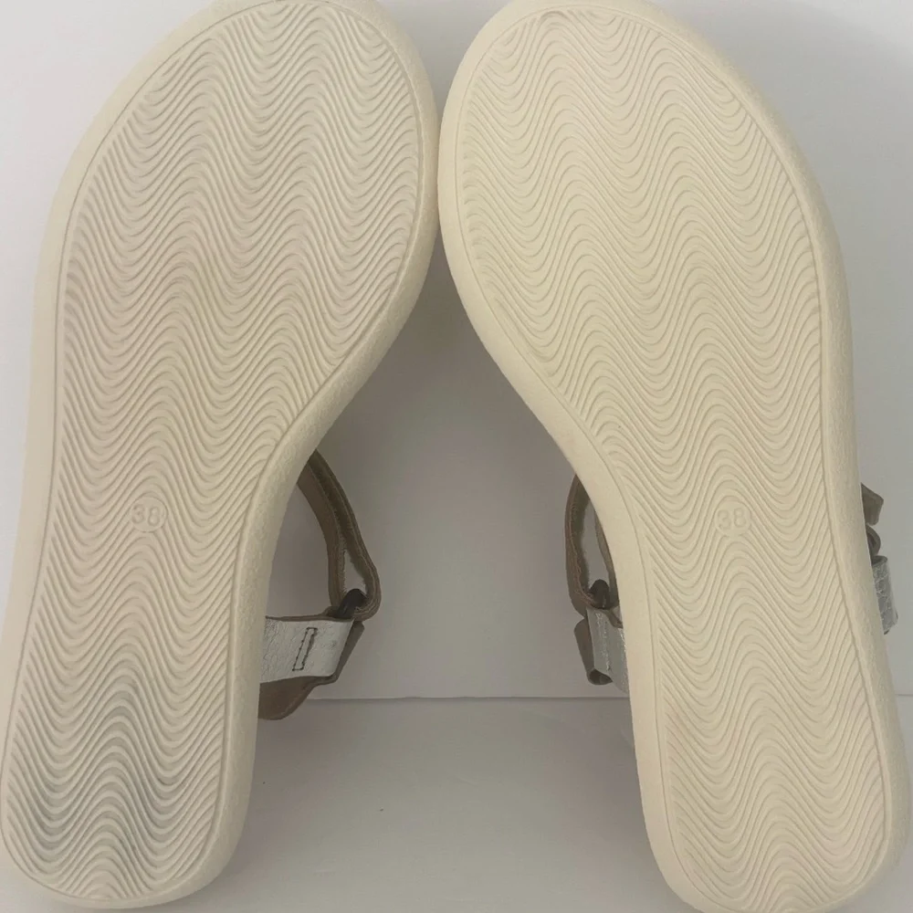 Oh! My Sandals Metallic Multi-Strap Platform Sandals Made in Spain EU 38 US 8